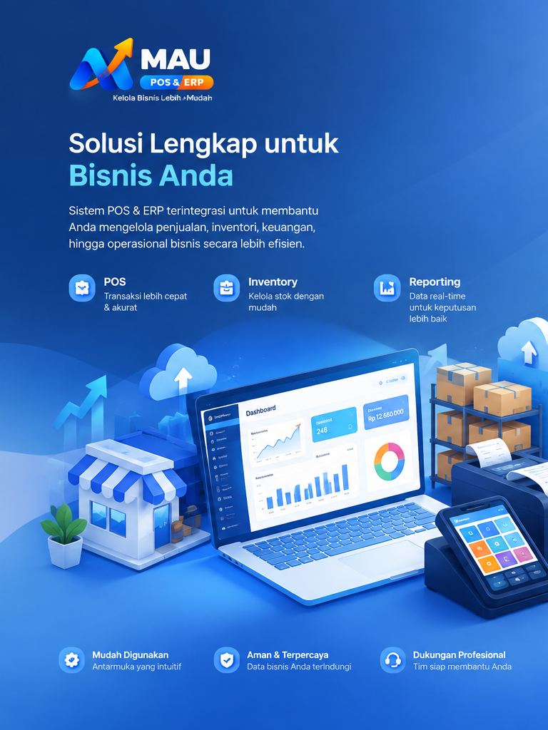 MAU POS & ERP - Solusi lengkap untuk bisnis Anda